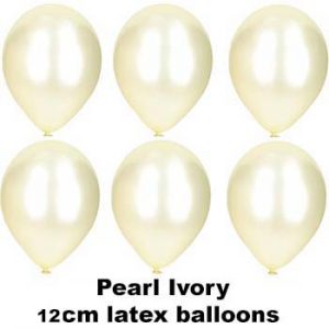 12cm pearl ivory balloons