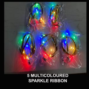Multi sparkle ribbon 5 pack