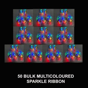 Multi sparkle ribbon 50 pack