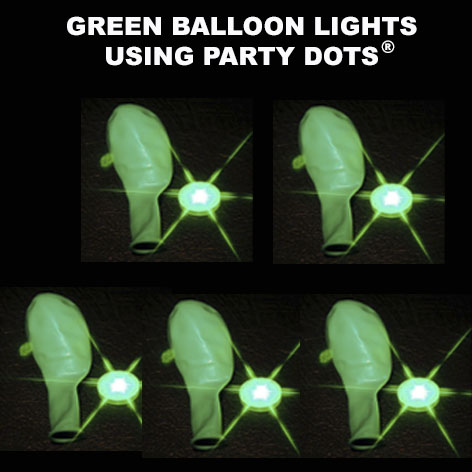 Green Balloon lights 5 pack