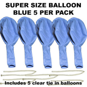 Blue Super Size 90cm balloons 5 pack