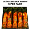 Orange Sparkle Ribbon® 5 pack