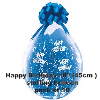 Happy Birthday Stuffing Balloon 10 pk