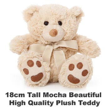 Mocha Plush 18cm tall teddy