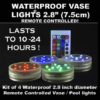 Waterproof Vase & Pool light 7.5cm Kit of 4