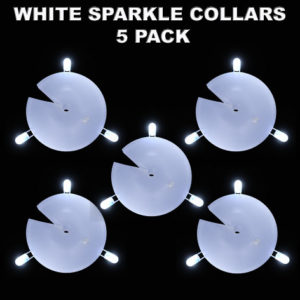 White Sparkle Collars 5 pack