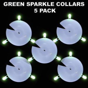 Green Sparkle Collars 5 pack