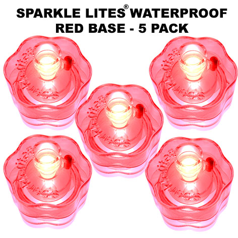 Red Sparkle Lites® Bases 5 pack