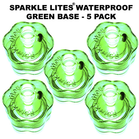 Green Sparkle Lites® Bases 5 pack