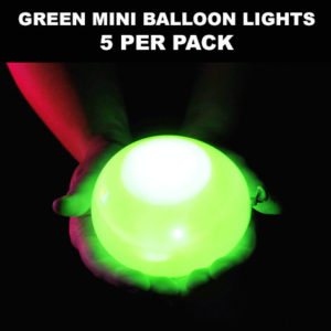 Green Mini Balloon lights 5 pack