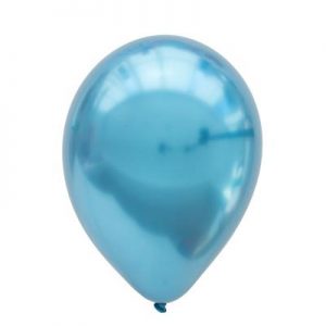 blue 30cm chrome balloon