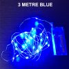 BLUE 3 METRE COPPER WIRE LIGHTS