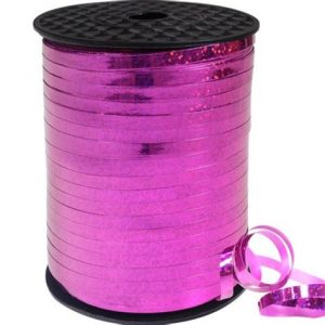 pink holographic curling ribbon