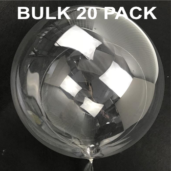 45cm Clear Bubble Bobo Balloon 20 pk - Sparkle Lites Australia